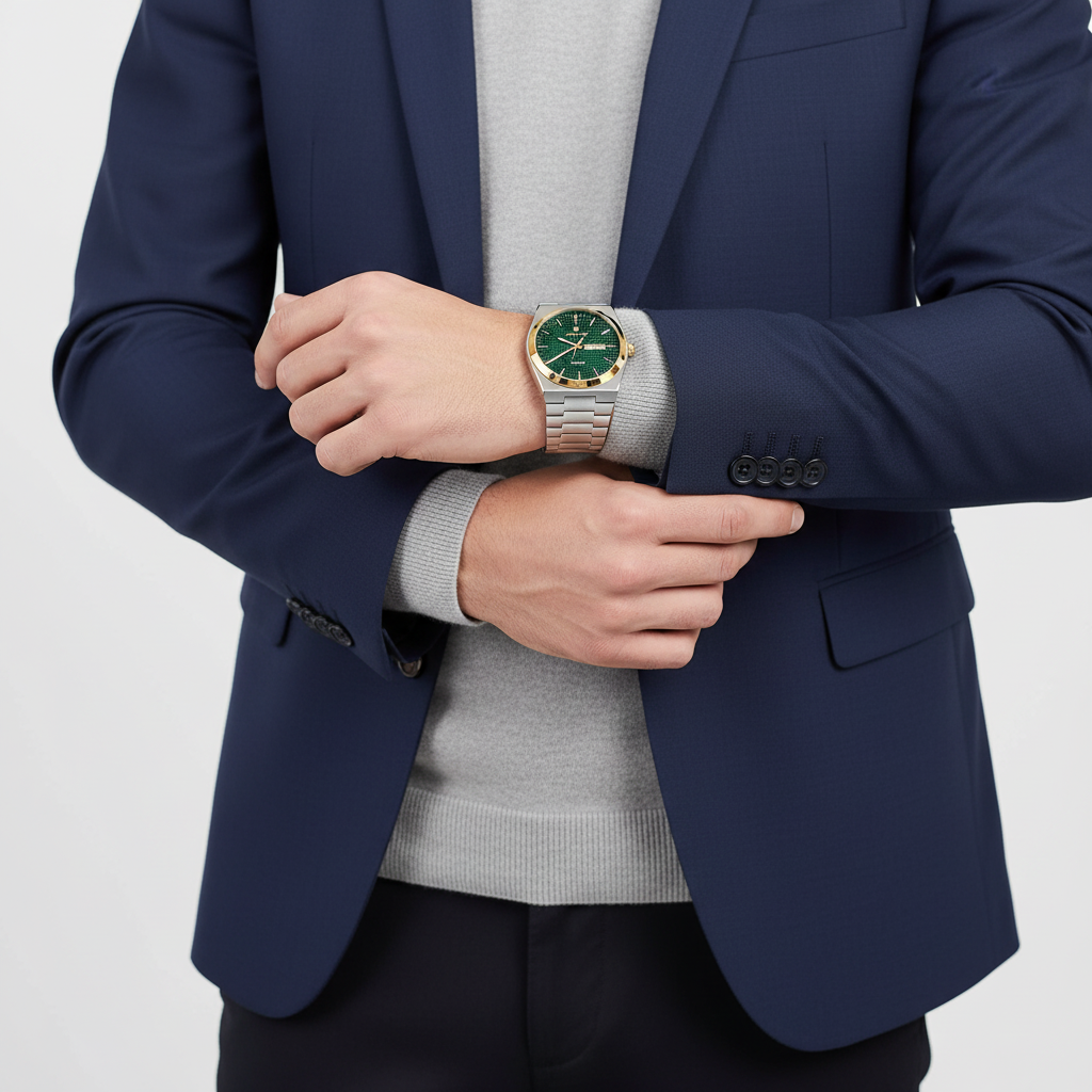 Modelo viendo la hora