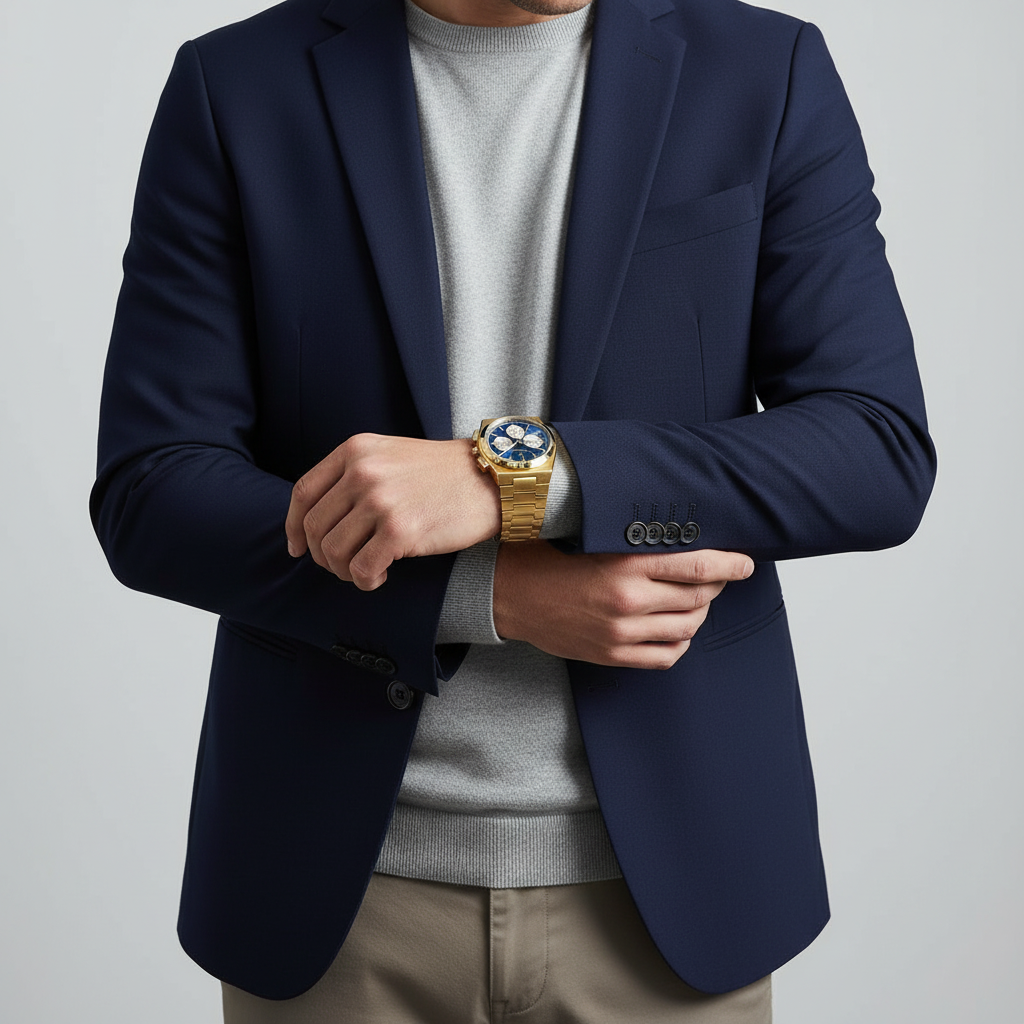 Modelo viendo la hora