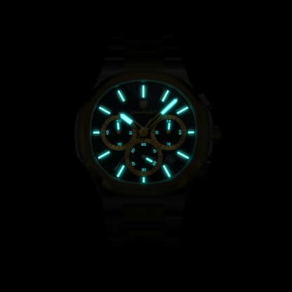 Reloj brillando en la oscuridad