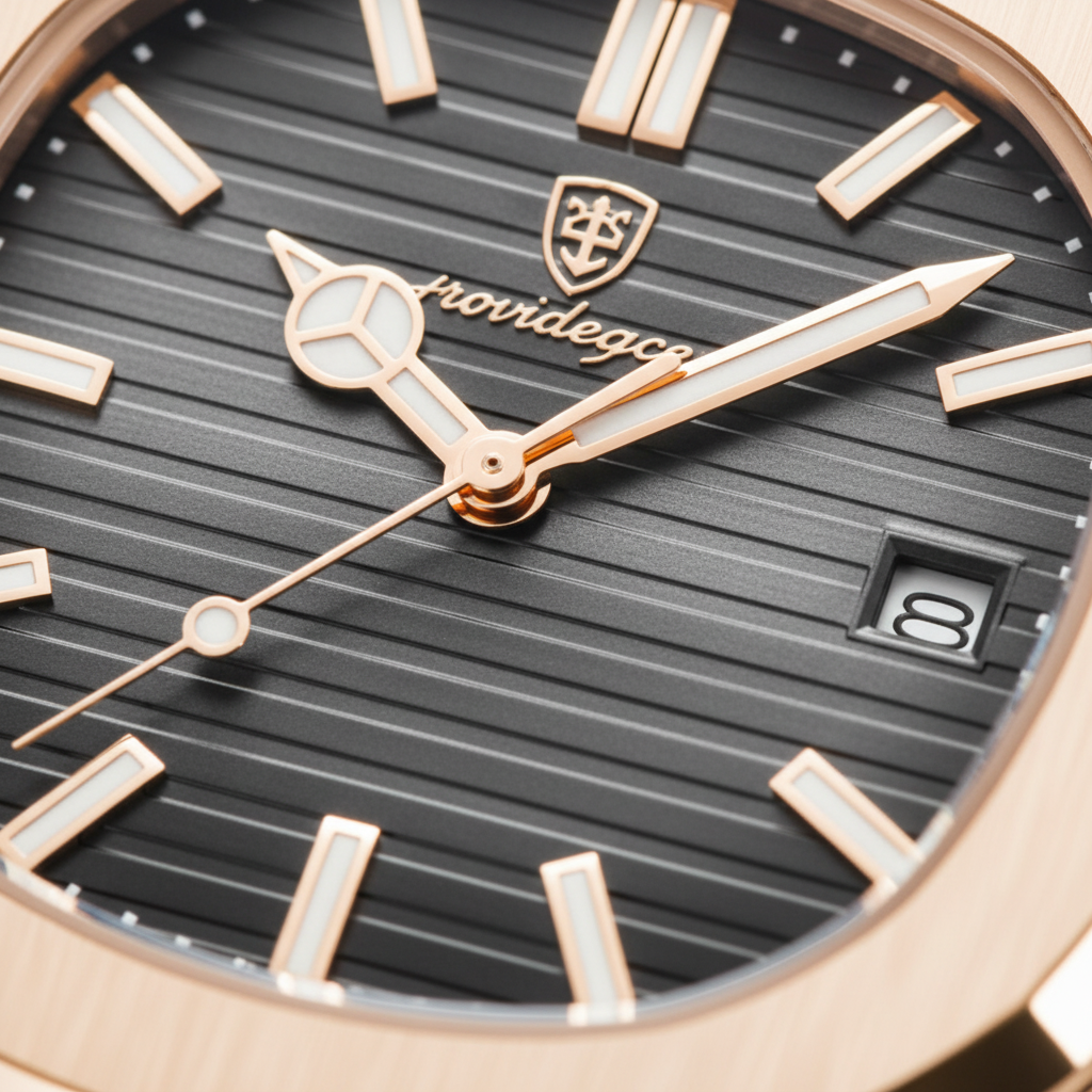 Primer plano del dial negro texturizado - Octagon