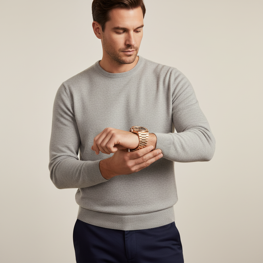 Modelo viendo la hora